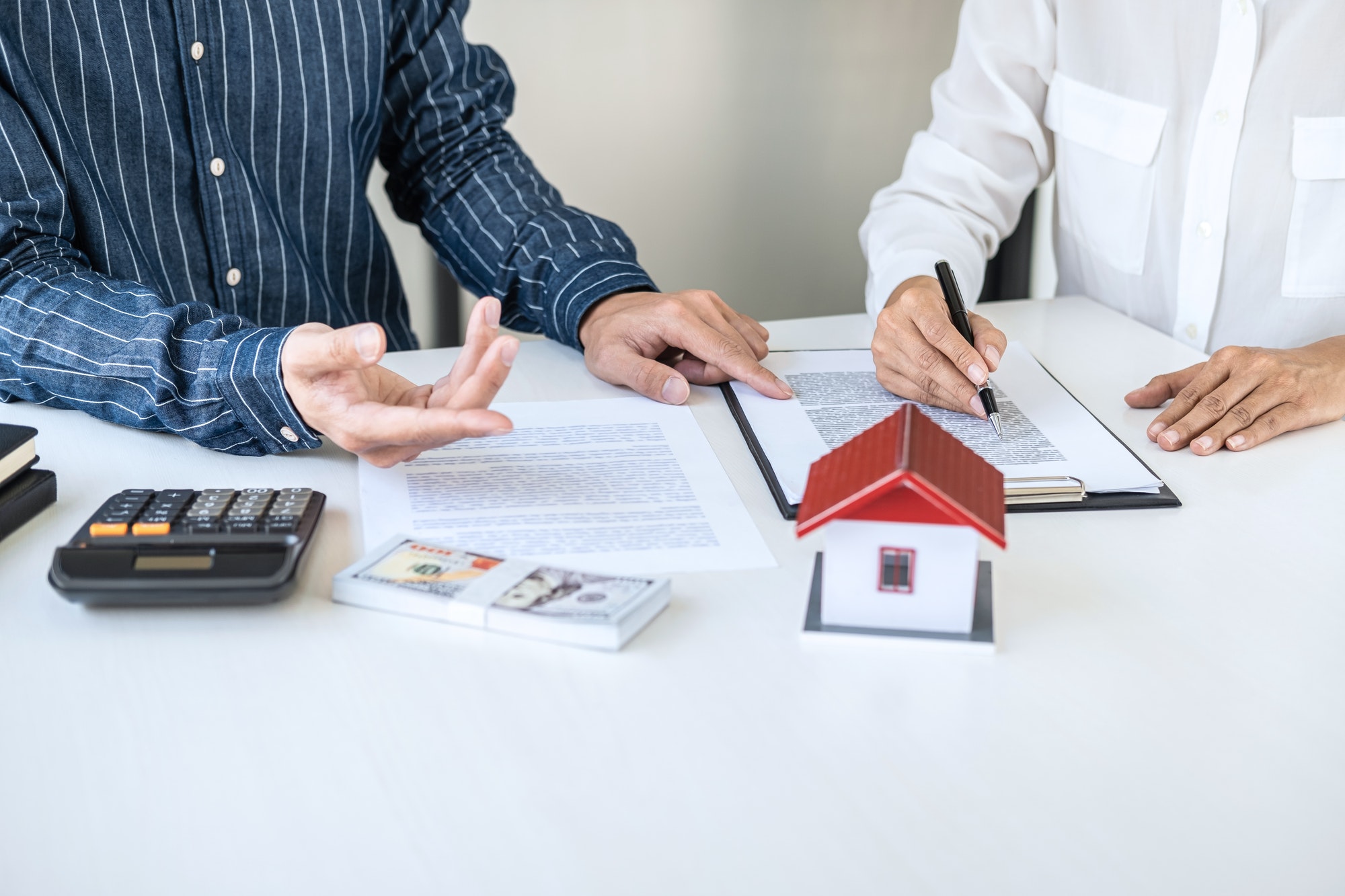 HELOC 1 real estate broker agent being analysis and making the decision a home estate loan to customer 1
